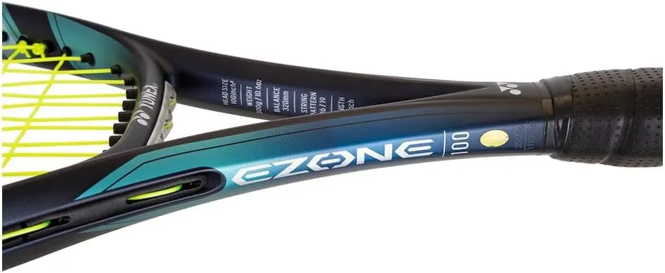 Yonex EZONE 100L Sky Blue Tennis Racquet (7th Gen) - Strung with Synthetic Gut Racket String in Your Choice of Colors - Lighter Weight for Improved Maneuverability