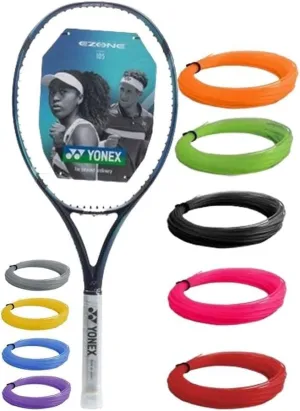 Yonex EZONE 105 Sky Blue (7th Gen) Tennis Racquet, Strung with Synthetic Gut Racket String in Your Choice of Color