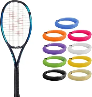 Yonex EZONE 105 Sky Blue Tennis Racquet (7th Gen) - Strung with Synthetic Gut Racket String in Your Choice of Colors - Larger Sweet Spot for Better Control