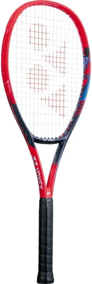 Yonex VCORE 100L Scarlet 7th Gen Performance Tennis Racquet - Strung with Synthetic Gut Racket String in Your Choice of Colors - Precise Spin & Remarkable Control