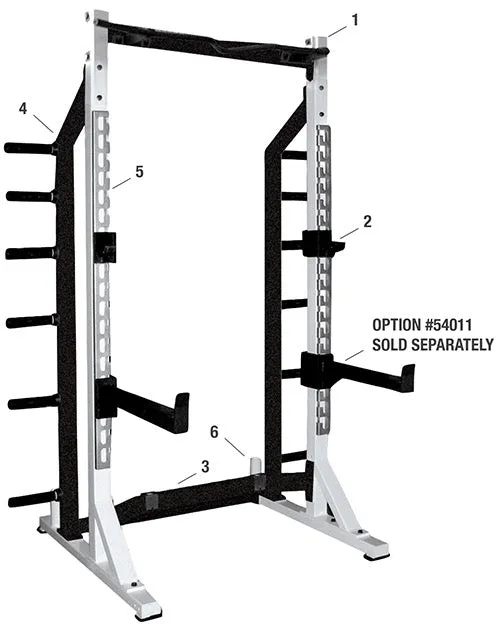 York Self Standing Half Rack - 54009/55009