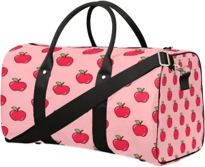 Yzrwebo Apples Print Travel Duffle Bag for Men Women Red Apples Overnight Weekender Bag Foldable Travel Duffel Bag Large Sports Gym Bag Waterproof Luggage Tote Bag Tear Resistant