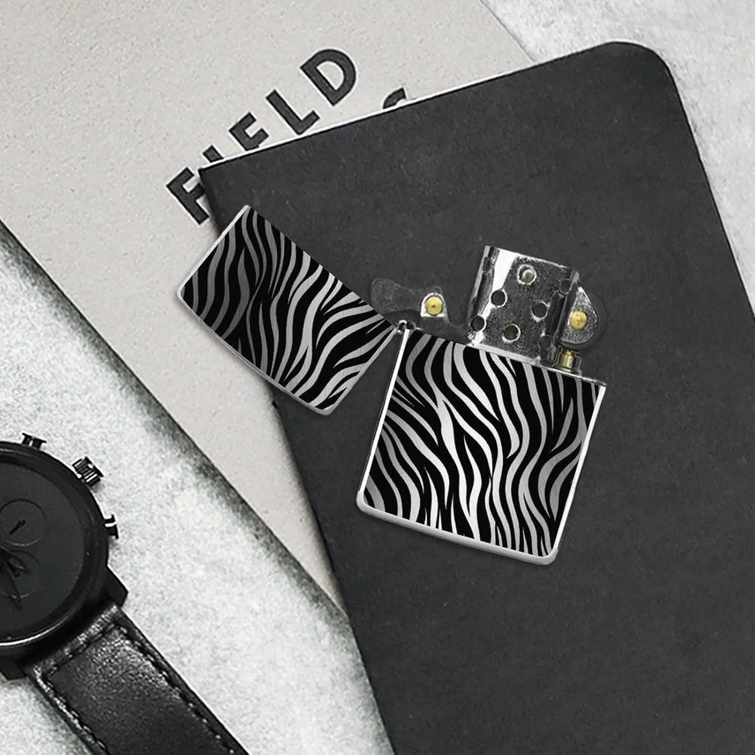 Zebra PrintLighter Case Waterproof Lighter Sleeve Lighters Protective Cover with Graffiti Design