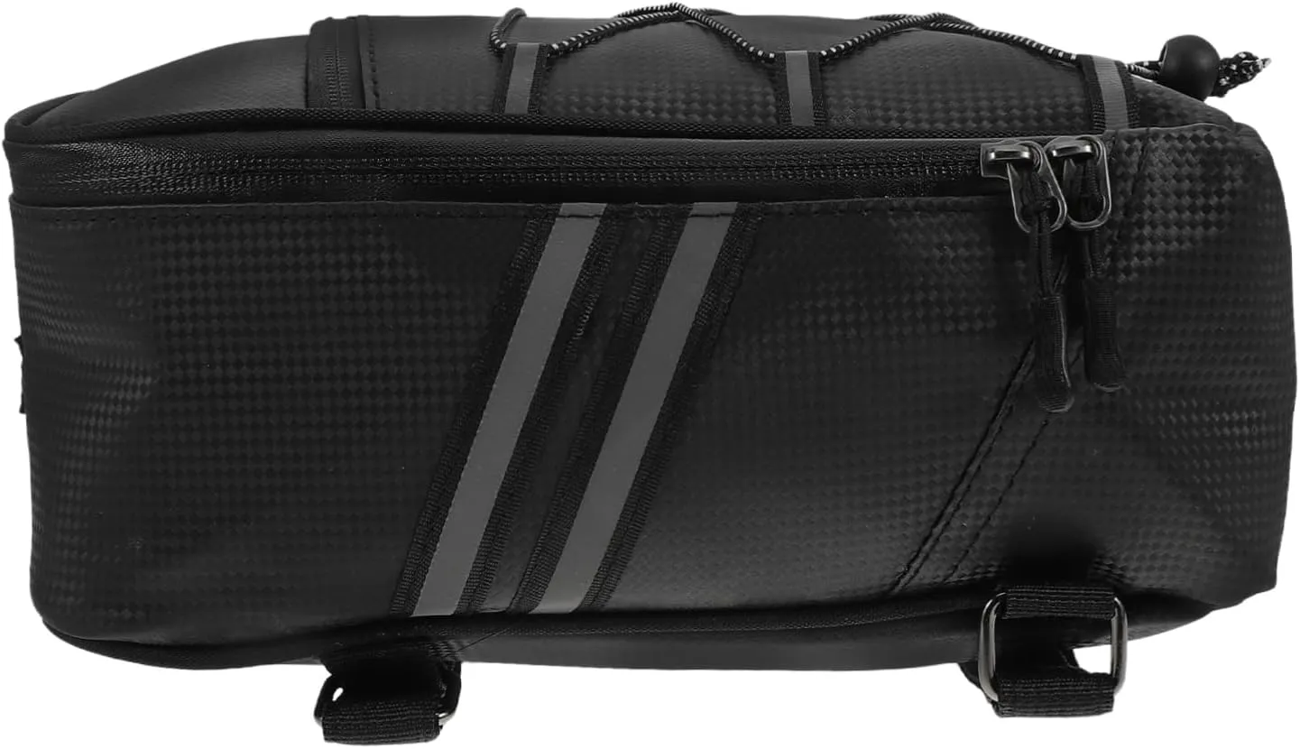 Zerodeko Bike Rear Storage Bag PU Bicycle Seat Pack Portable Bike Bag Motorcycles Easy to Install Remove Versatile Use for Travel Grocery