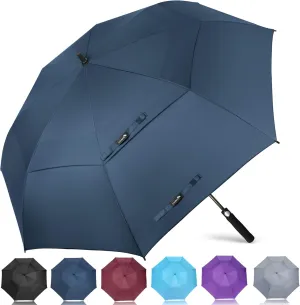 ZOMAKE Automatic Open Extra Large Golf Umbrella 51/54/62/68 Inch, Double Canopy Vented Windproof Oversize Stick Umbrellas for Rain